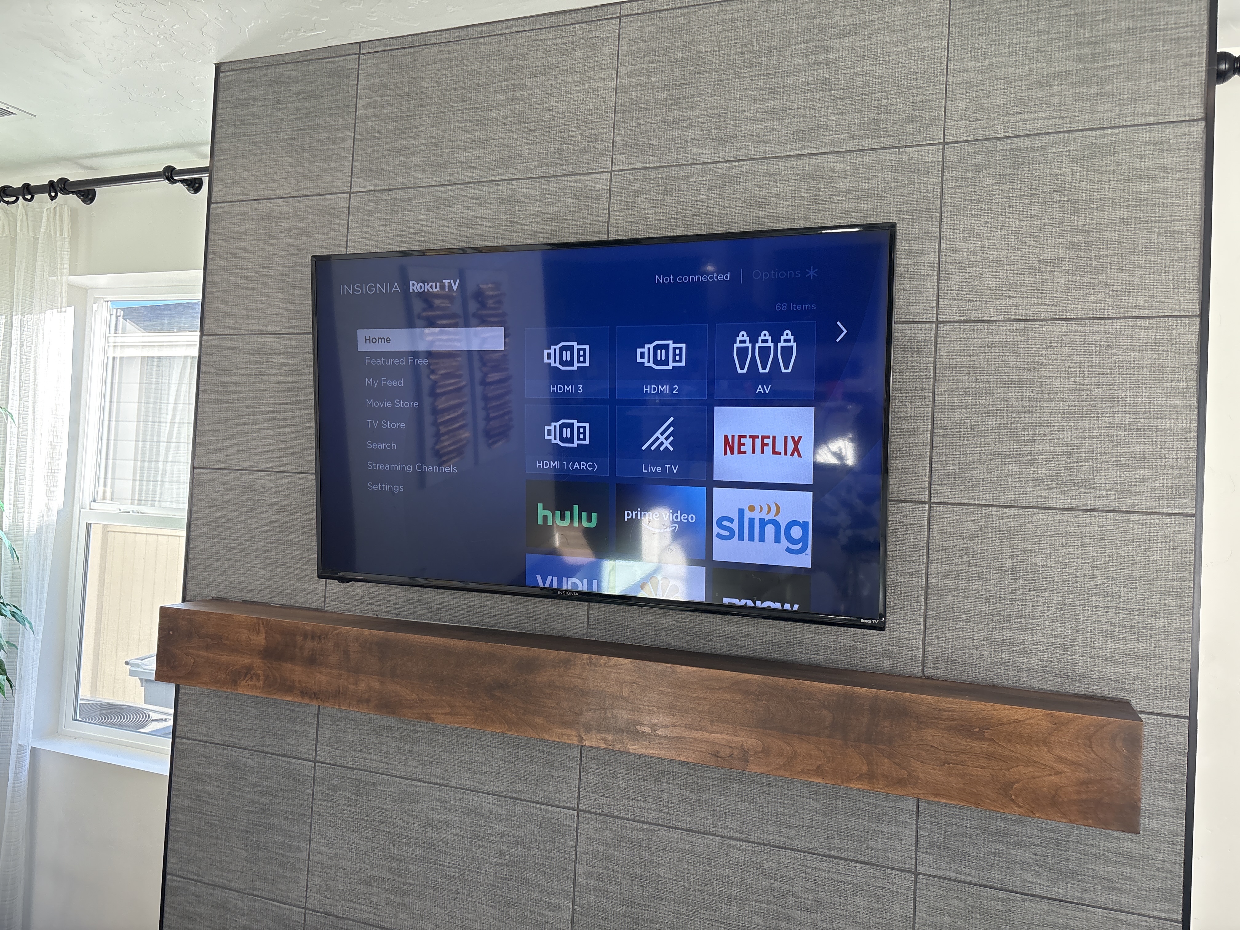 Custom Tile Wall TV Mounting Installation in Star, Idaho