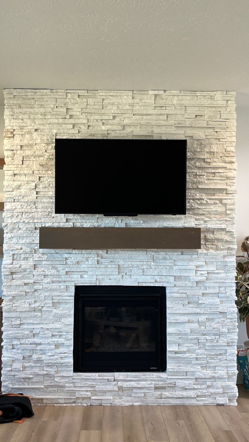 Motorized TV Mounting Above Fireplace in Star, Idaho